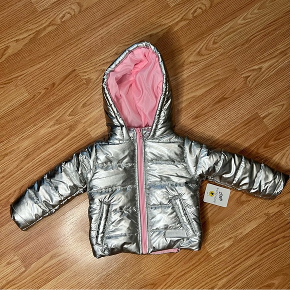 Toddler Body Glove Metallic Winter Puffer Jacket for Cold Weather Girls 2T - Picture 10 of 12